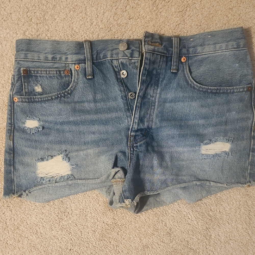 Madewell Denim Distressed Women Shorts